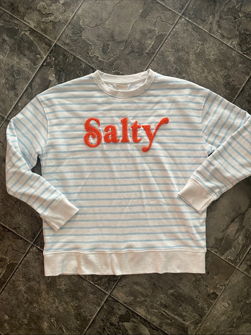 SHIRALEAH SALTY Striped Preppy Coastal Whimsical Cute Cottagecore Pullover Top
